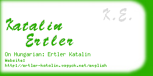 katalin ertler business card